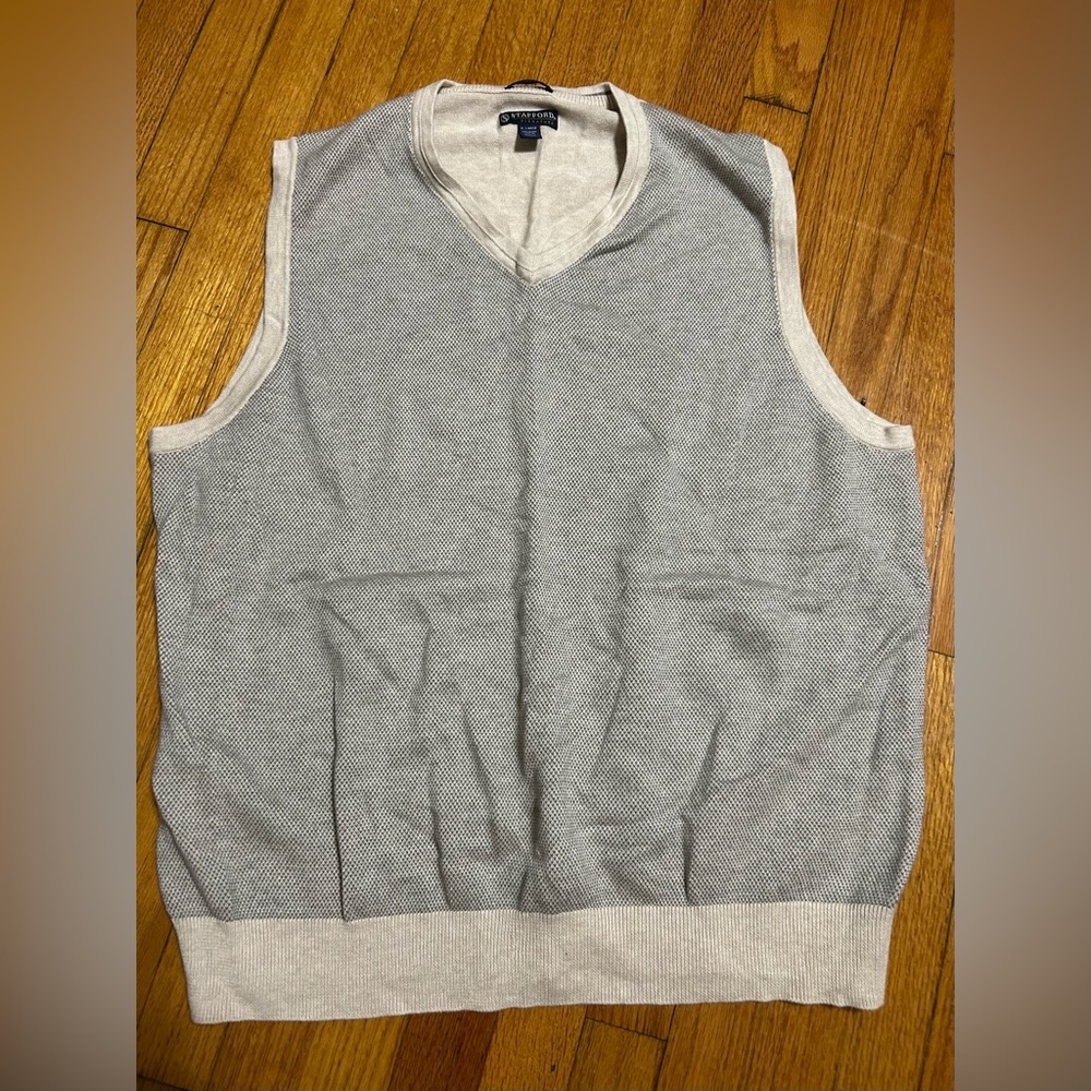 Stafford Signature Men's XL Pima Cotton Sweater Vest
